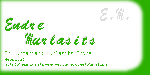 endre murlasits business card